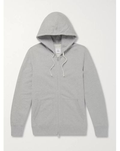Reigning Champ Slim-fit Mélange Loopback Cotton-jersey Zip-up Hoodie - Grey