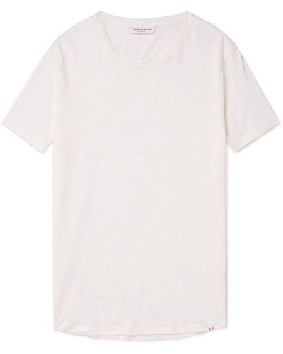 Orlebar Brown Open-knit Linen T-shirt - White