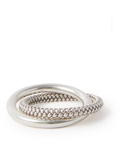 Bottega Veneta Sterling Silver Ring - White