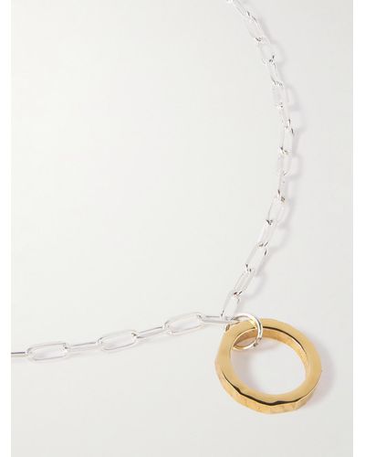 Alice Made This Rae Sterling Silver And Gold-plated Pendant Necklace - Natural