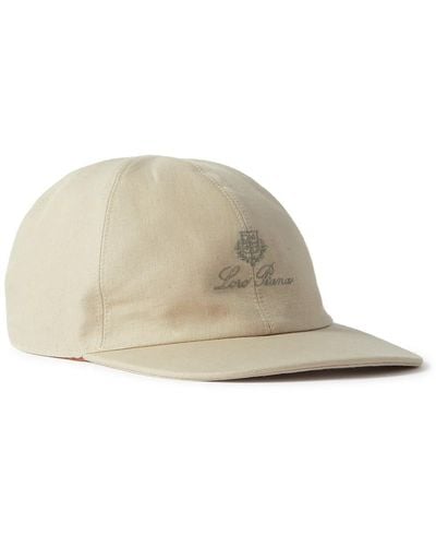 Loro Piana Logo-embroidered Linen Baseball Cap - White