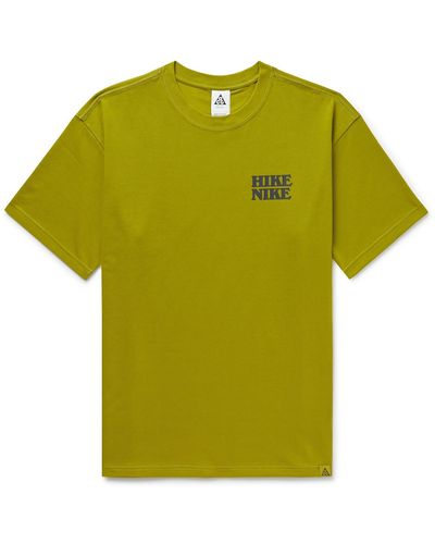 Nike Acg Nrg Printed Jersey T-shirt - Yellow