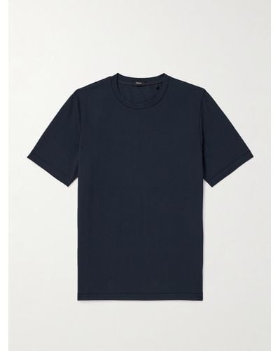 Theory Ryder Stretch-jersey T-shirt - Blue