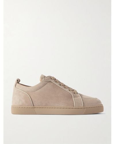 Christian Louboutin Rantulow Suede Trainers - Natural