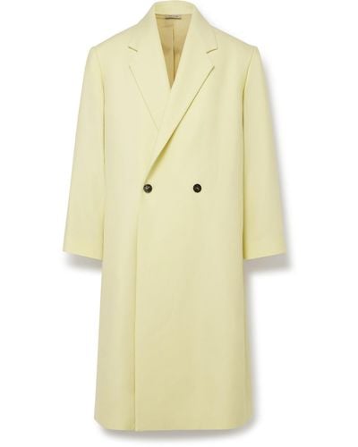 Fear Of God Double-breasted Wool Overcoat - Yellow