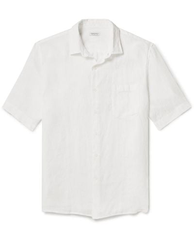 Sunspel Linen Shirt - White