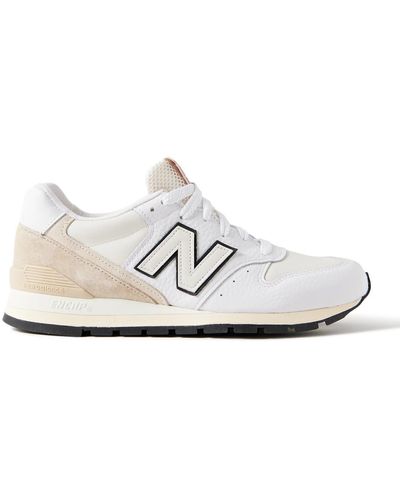 New Balance Aimé Leon Dore 996 Suede And Rubber-trimmed Leather Sneakers - White