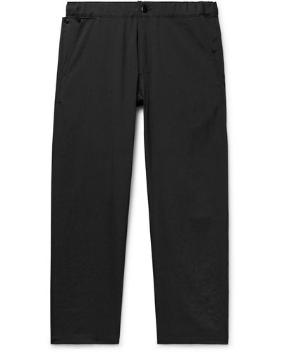Remi Relief Straight-leg Cropped Woven Pants - Black