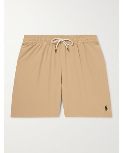 Polo Ralph Lauren Traveller Straight-leg Mid-length Recycled Swim Shorts - Natural