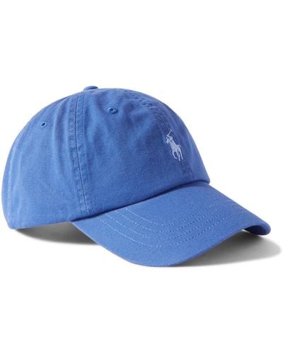 Polo Ralph Lauren Logo-embroidered Cotton-twill Baseball Cap - Blue