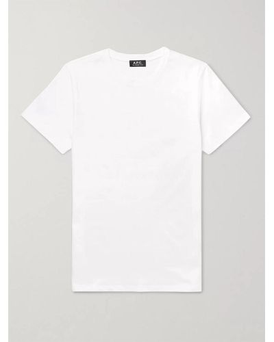 A.P.C. Jimmy T-Shirt aus Baumwoll-Jersey - Weiß