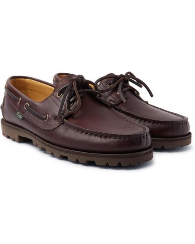 Arpenteur + Paraboot Malo Leather Boat Shoes - Brown