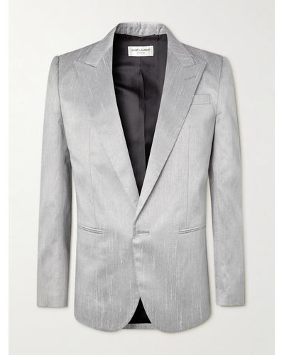 Saint Laurent Dupioni Suit Jacket - Grau