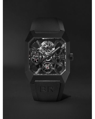 Bell & Ross Br 03 Cyber Limited Edition Automatic 42mm Ceramic And Rubber Watch - Black