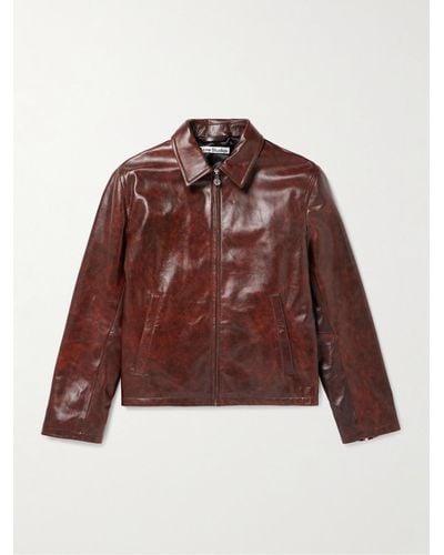 Acne Studios Blouson aus Leder - Braun