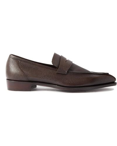 George Cleverley George Full-grain Leather Penny Loafers - Brown