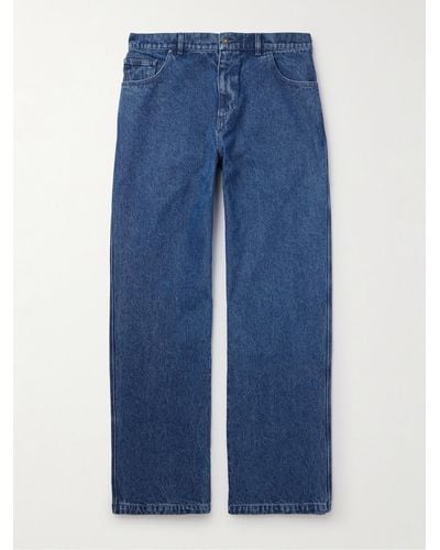 Sky High Farm Gerade geschnittene Jeans mit Logostickerei - Blau