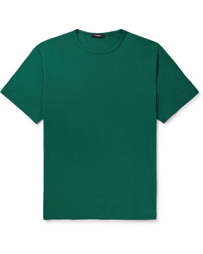 Theory Cotton-jersey T-shirt - Green