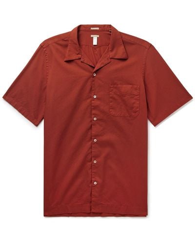 Massimo Alba Venice Camp-collar Cotton Shirt - Red