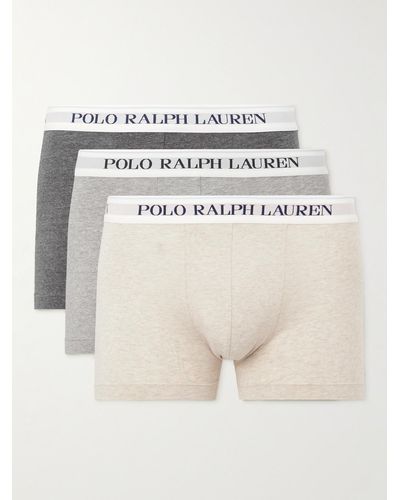 Polo Ralph Lauren Confezione da tre boxer in cotone stretch - Bianco
