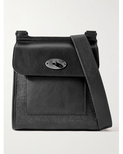 Mulberry Antony Eco Scotchgrain And Leather Messenger Bag - Black