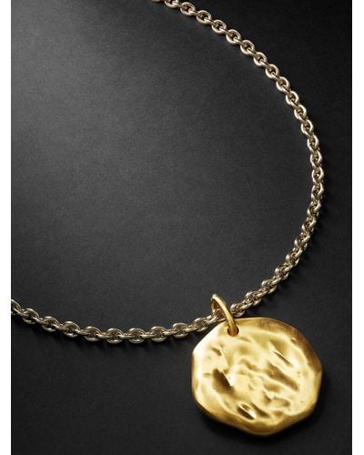 Lauren Rubinski Gold Pendant Necklace - Black