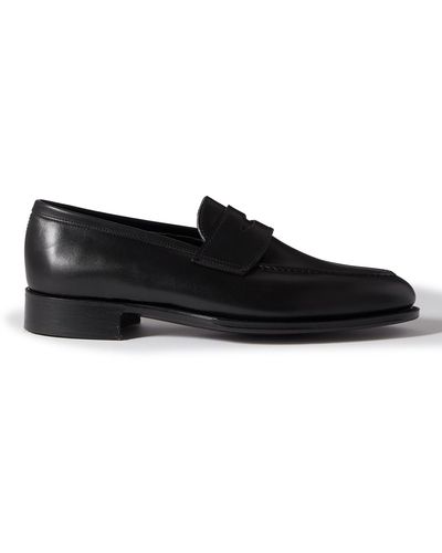George Cleverley Bradley Ii Leather Penny Loafers - Black