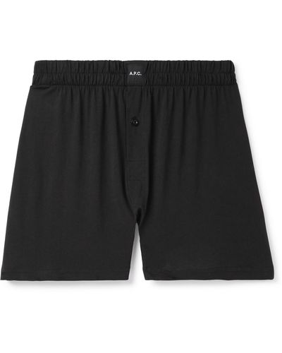 A.P.C. Cotton-jersey Boxer Shorts - Black
