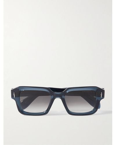 Cutler and Gross The Great Frog Square-frame Acetate And Silver-tone Sunglasses - Blue