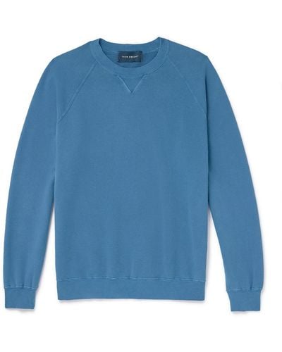 Thom Sweeney Cotton-jersey Sweatshirt - Blue