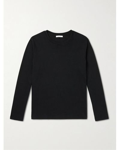 NINETY PERCENT Organic Cotton-jersey T-shirt - Black
