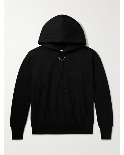 READYMADE Logo-print Embroidered Cotton-blend Jersey Hoodie - Black