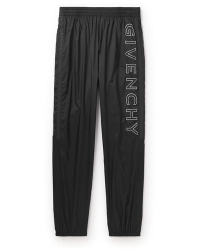 Givenchy Tapered Logo-print Shell Track Pants - Gray