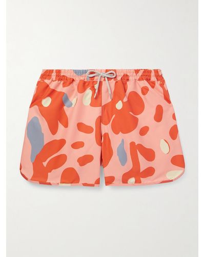 A Kind Of Guise Gili Straight-leg Short-length Printed Shell Swim Shorts - Orange