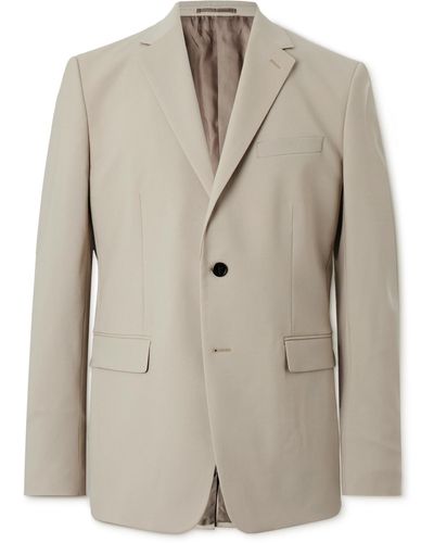 Theory Chambers Virgin Wool-blend Twill Suit Jacket - Natural