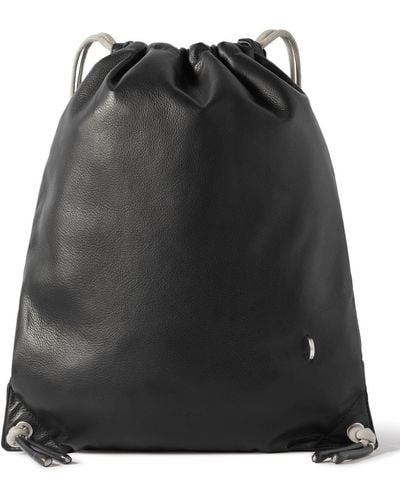 Rick Owens Embellished Full-grain Leather Backpack - Black