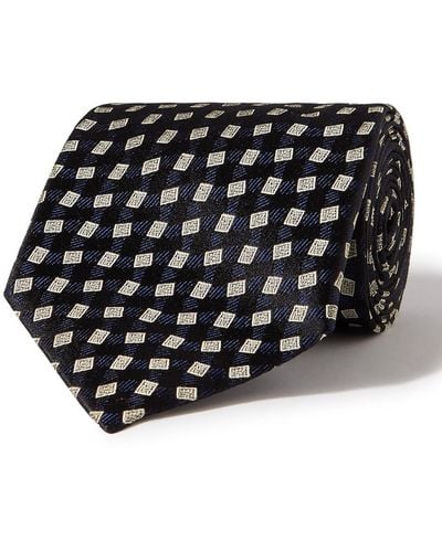 Charvet 8.5cm Silk-jacquard Tie - Black