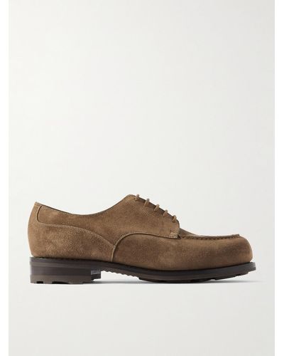 J.M. Weston Golf Suede Derby Shoes - Brown