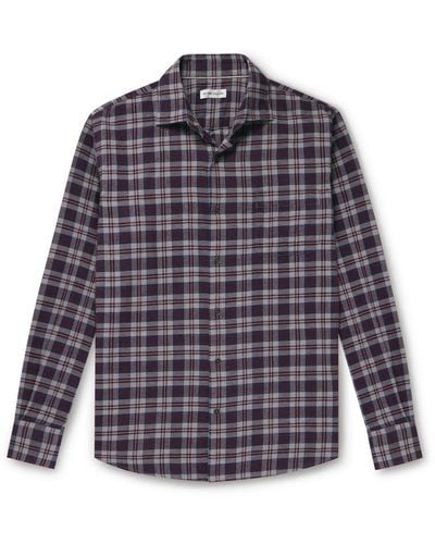 Peter Millar Maywood Checked Cotton-flannel Shirt - Blue