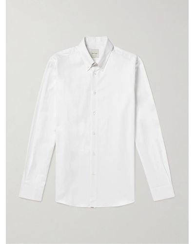 Paul Smith Camicia in cotone Oxford con collo button-down - Bianco
