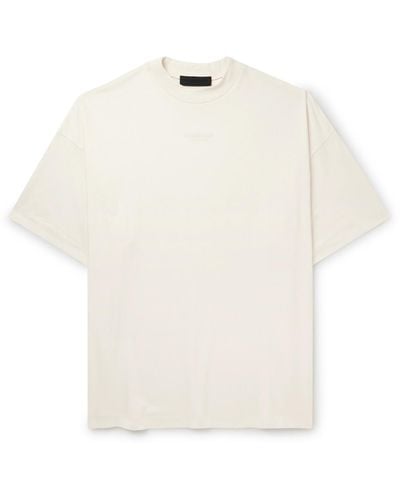Fear Of God Oversized Logo-appliquéd Cotton-jersey T-shirt - White