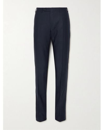 Canali Impeccable Slim-fit Super 130s Wool Suit Pants - Blue