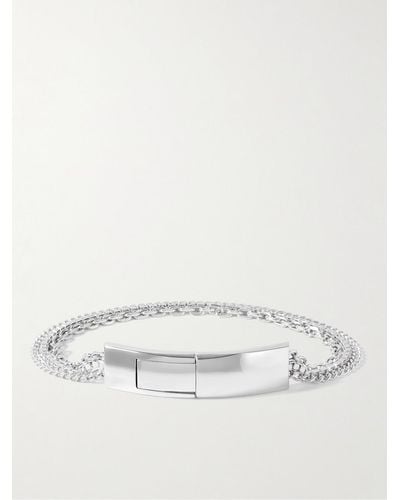 Bottega Veneta Sterling Silver Chain Bracelet - Natural