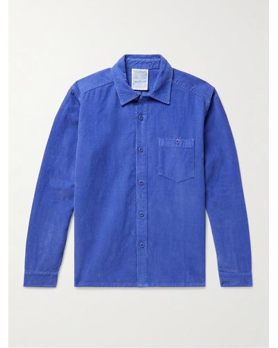 Jungmaven Ventura Hemp And Cotton-blend Corduroy Shirt - Blue