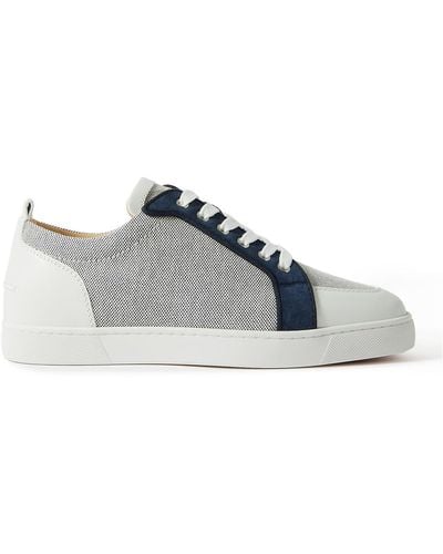 Christian Louboutin Rantulow Suede And Leather-trimmed Canvas Sneakers - Multicolor