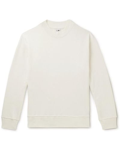 NN07 Cotton-blend Jersey Mock-neck Sweatshirt - White
