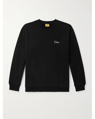 Dime Sweatshirt aus Baumwoll-Jersey mit Logostickerei - Schwarz