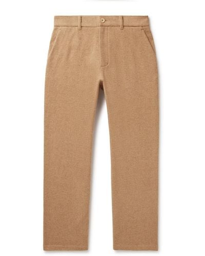 The Elder Statesman Straight-leg Cashmere Pants - Natural