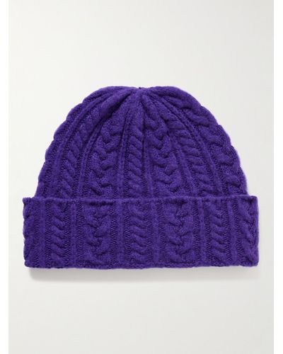 Howlin' Cable-knit Wool Beanie - Purple