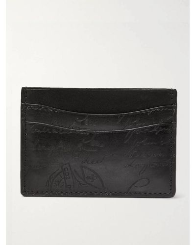 Berluti Scritto Leather Cardholder - Black